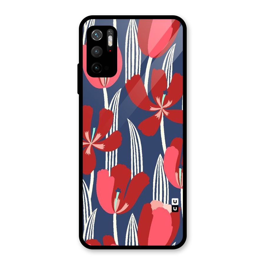 Artistic Tulips Glass Back Case for Poco M3 Pro 5G