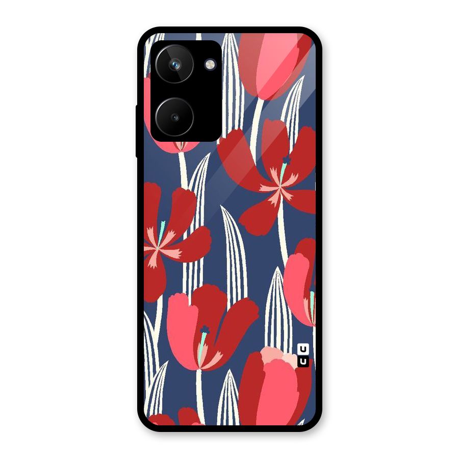 Artistic Tulips Glass Back Case for Realme 10
