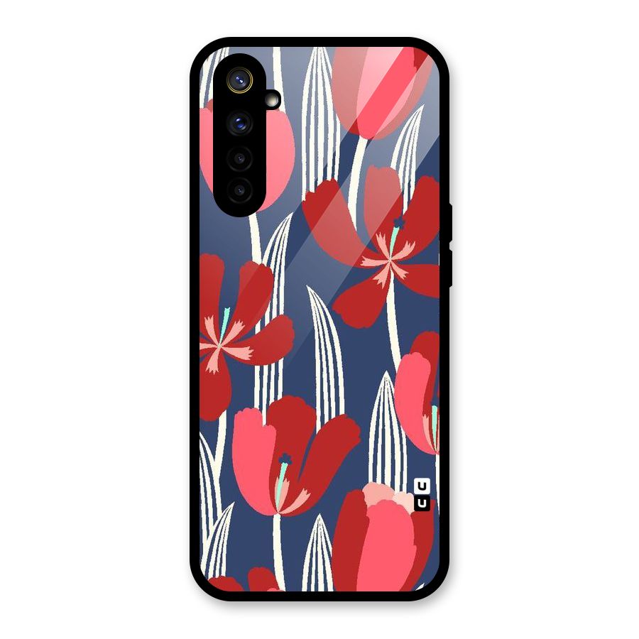 Artistic Tulips Glass Back Case for Realme 6i