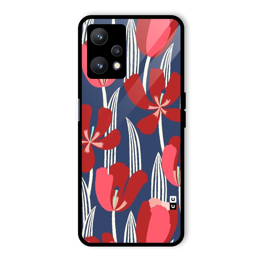 Artistic Tulips Glass Back Case for Realme 9 Pro 5G