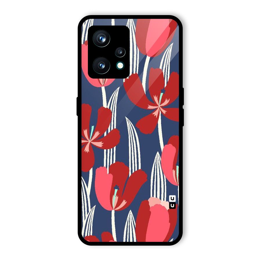 Artistic Tulips Glass Back Case for Realme 9 Pro Plus 5G