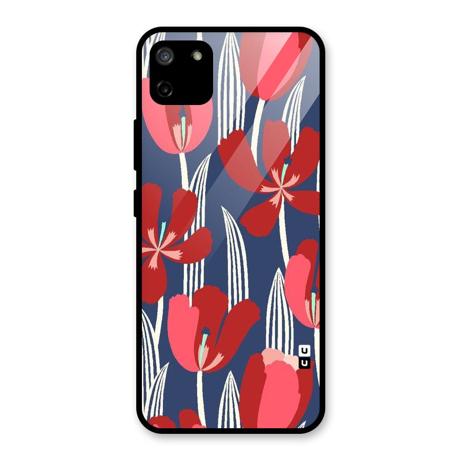 Artistic Tulips Glass Back Case for Realme C11