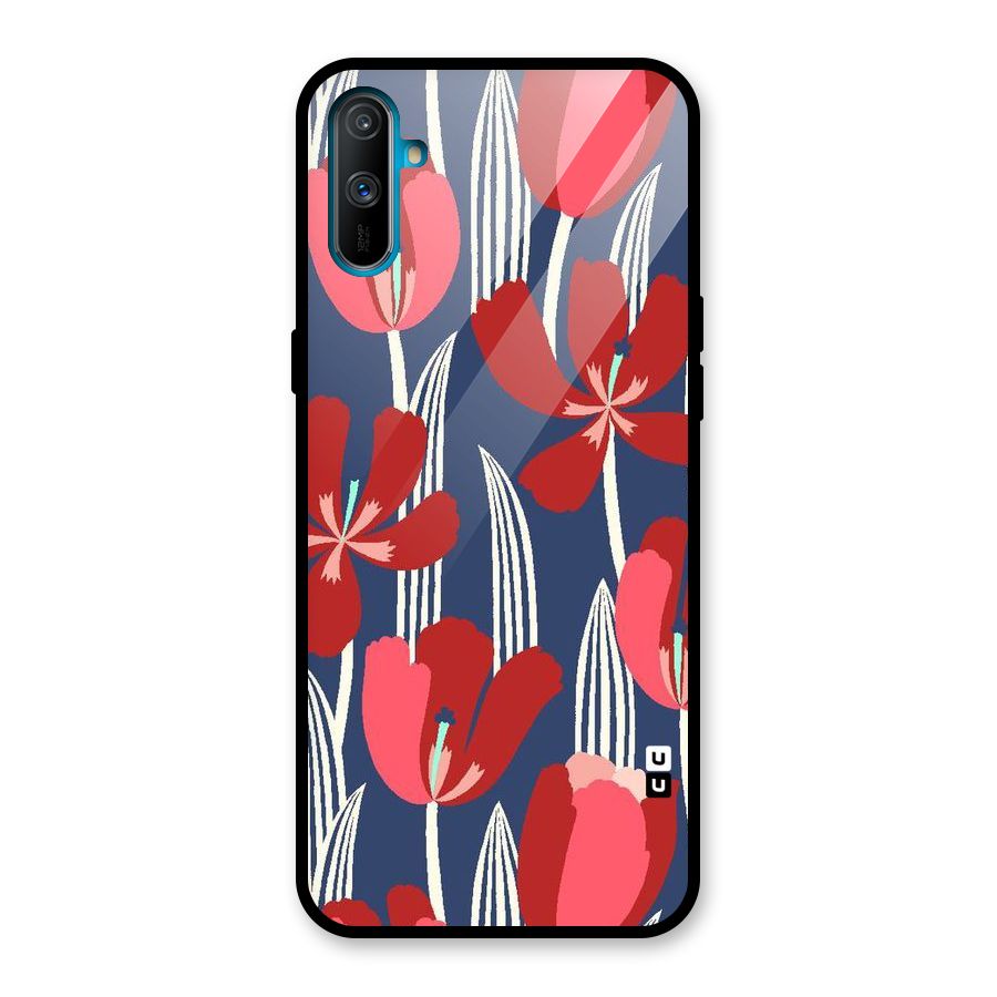 Artistic Tulips Glass Back Case for Realme C3