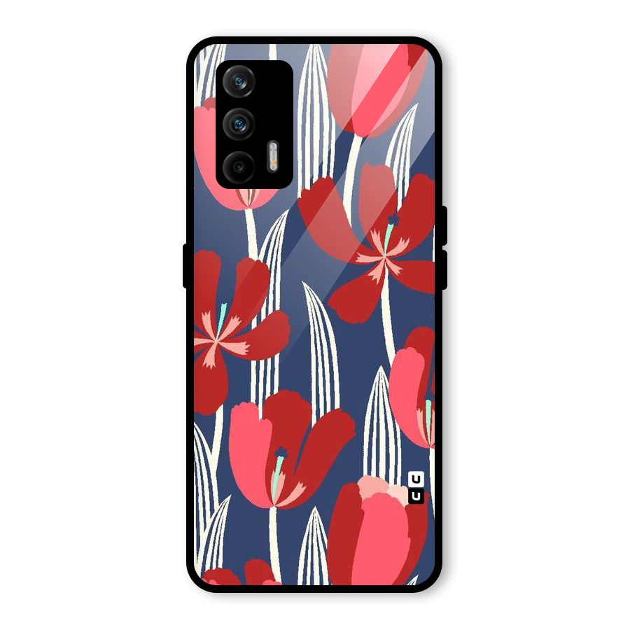 Artistic Tulips Glass Back Case for Realme GT 5G