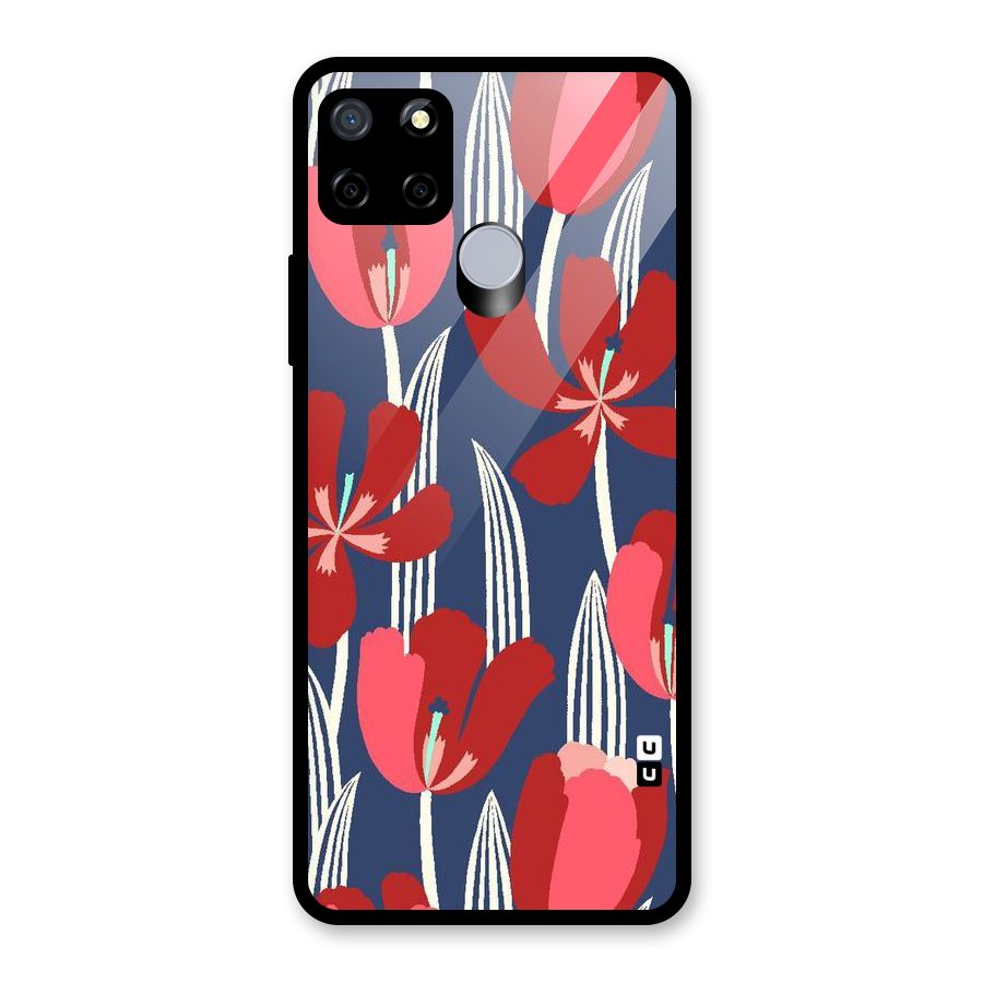Artistic Tulips Glass Back Case for Realme Narzo 20