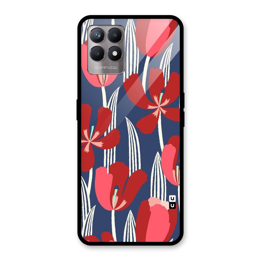 Artistic Tulips Glass Back Case for Realme Narzo 50