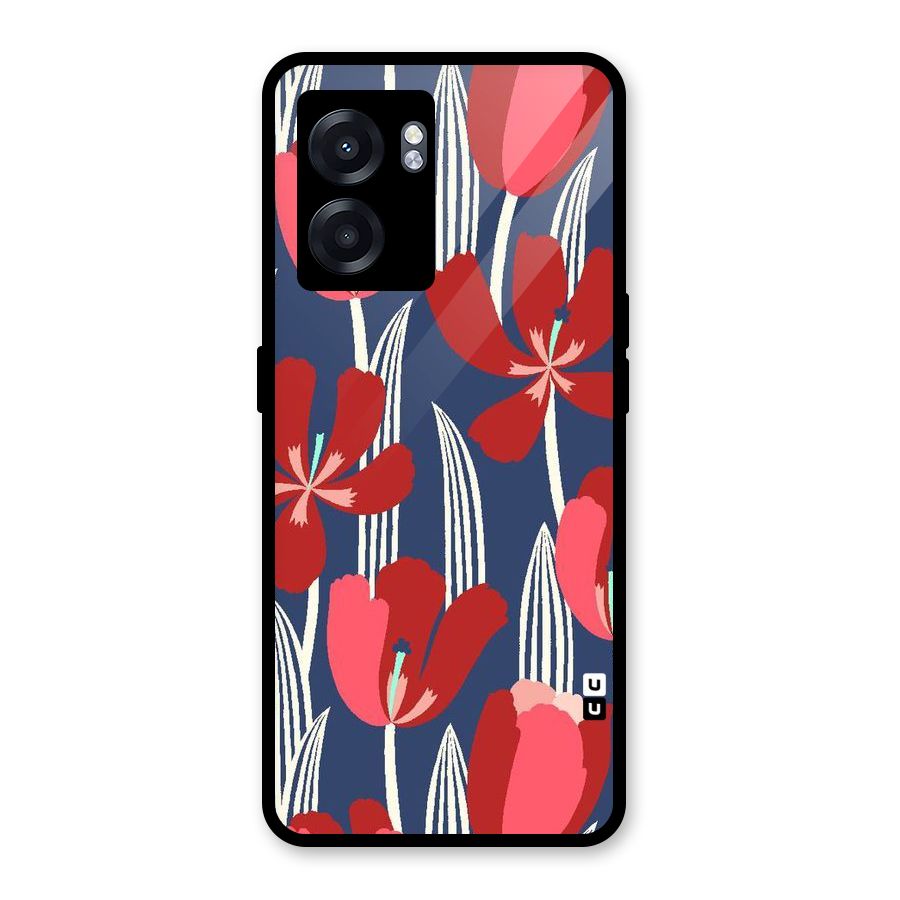 Artistic Tulips Glass Back Case for Realme Narzo 50 5G