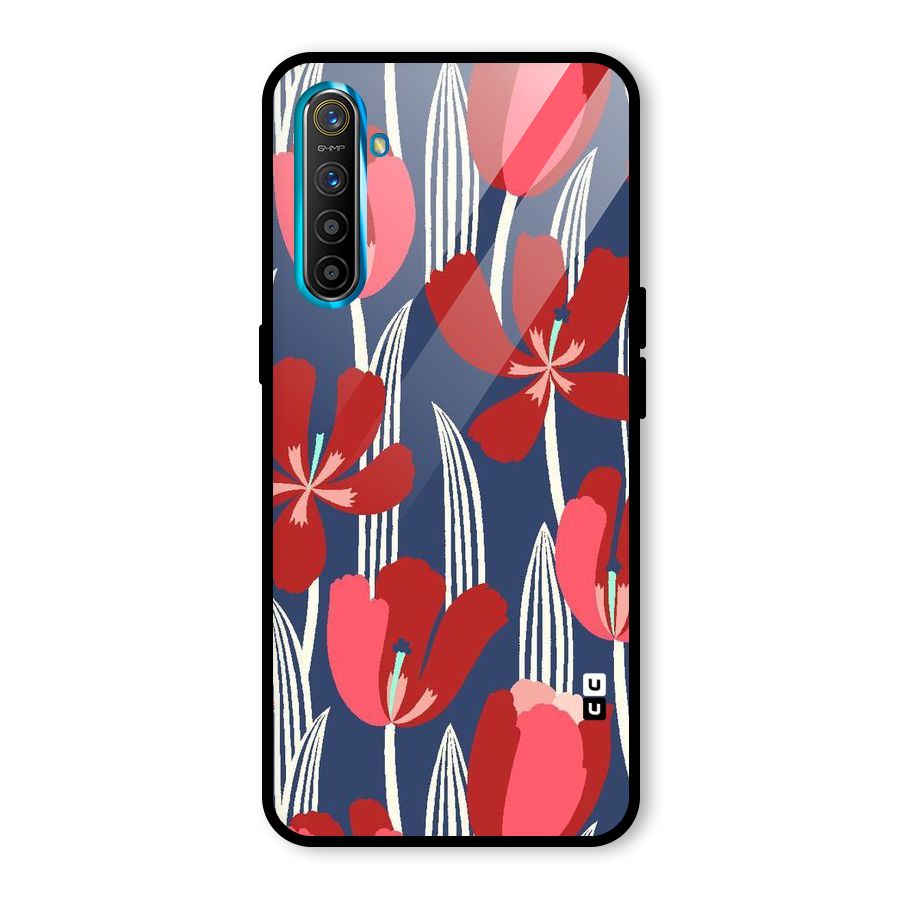Artistic Tulips Glass Back Case for Realme X2