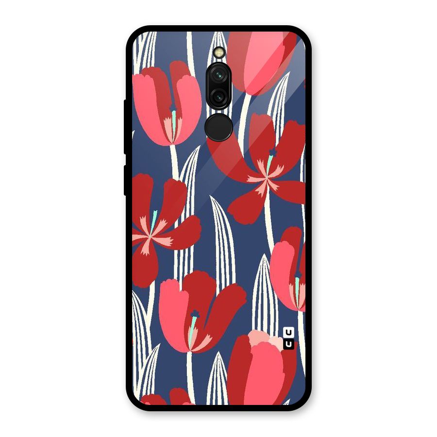 Artistic Tulips Glass Back Case for Redmi 8