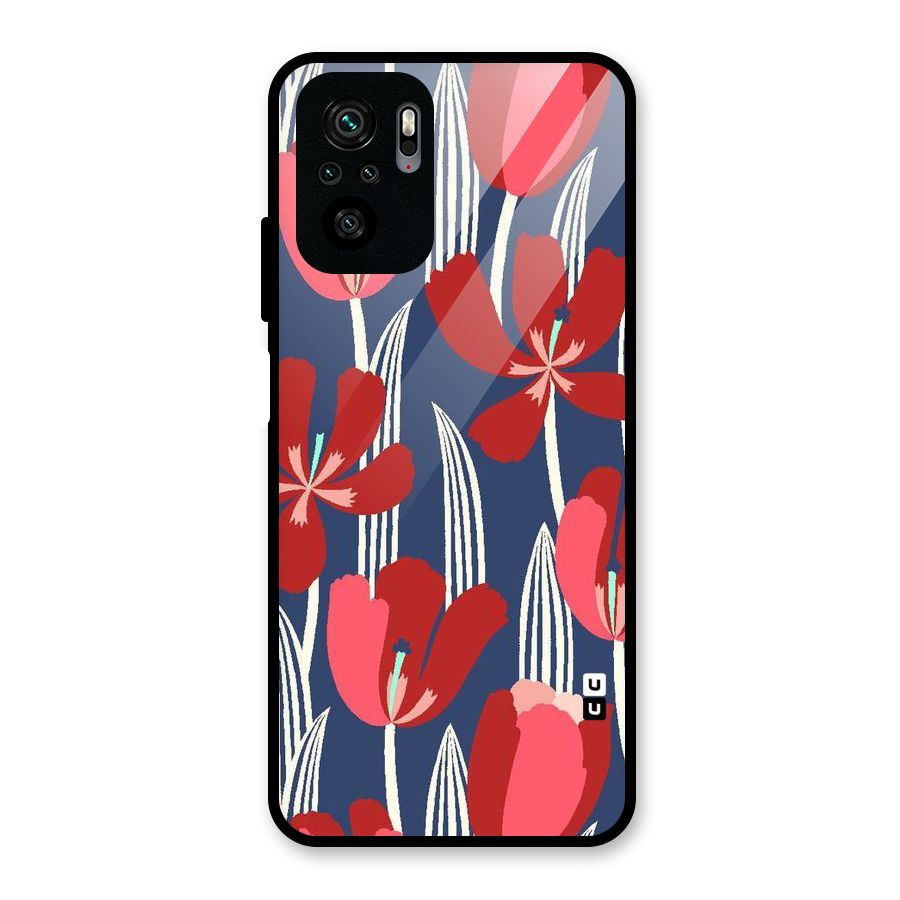 Artistic Tulips Glass Back Case for Redmi Note 10S