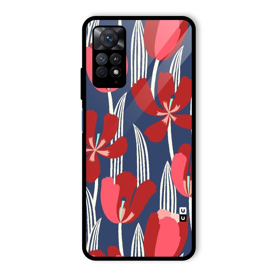 Artistic Tulips Glass Back Case for Redmi Note 11 Pro Plus 5G