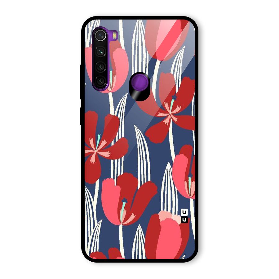 Artistic Tulips Glass Back Case for Redmi Note 8