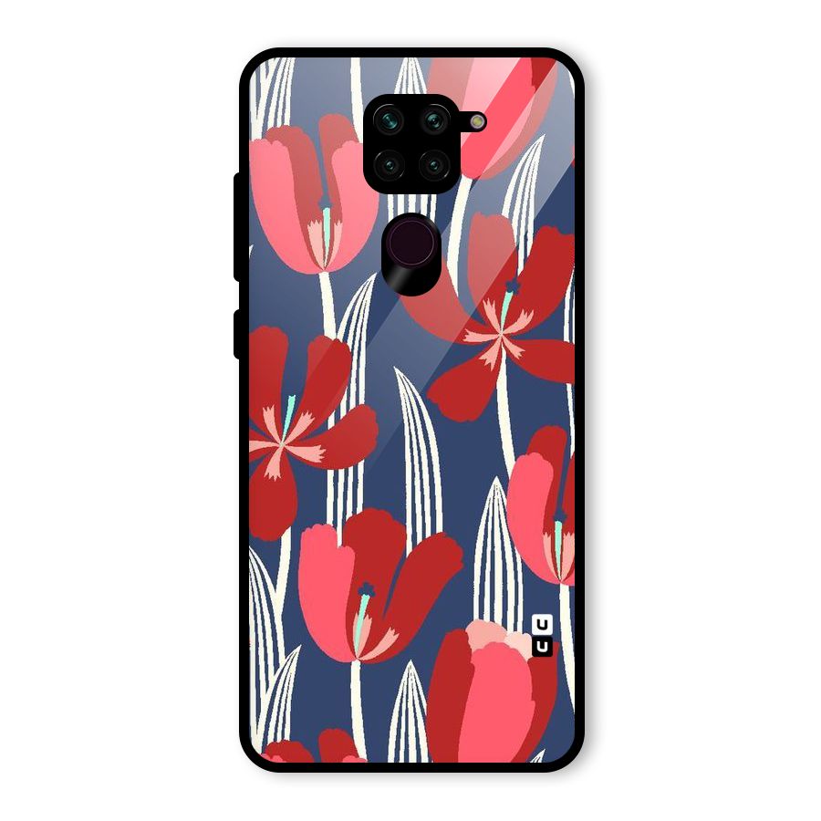 Artistic Tulips Glass Back Case for Redmi Note 9