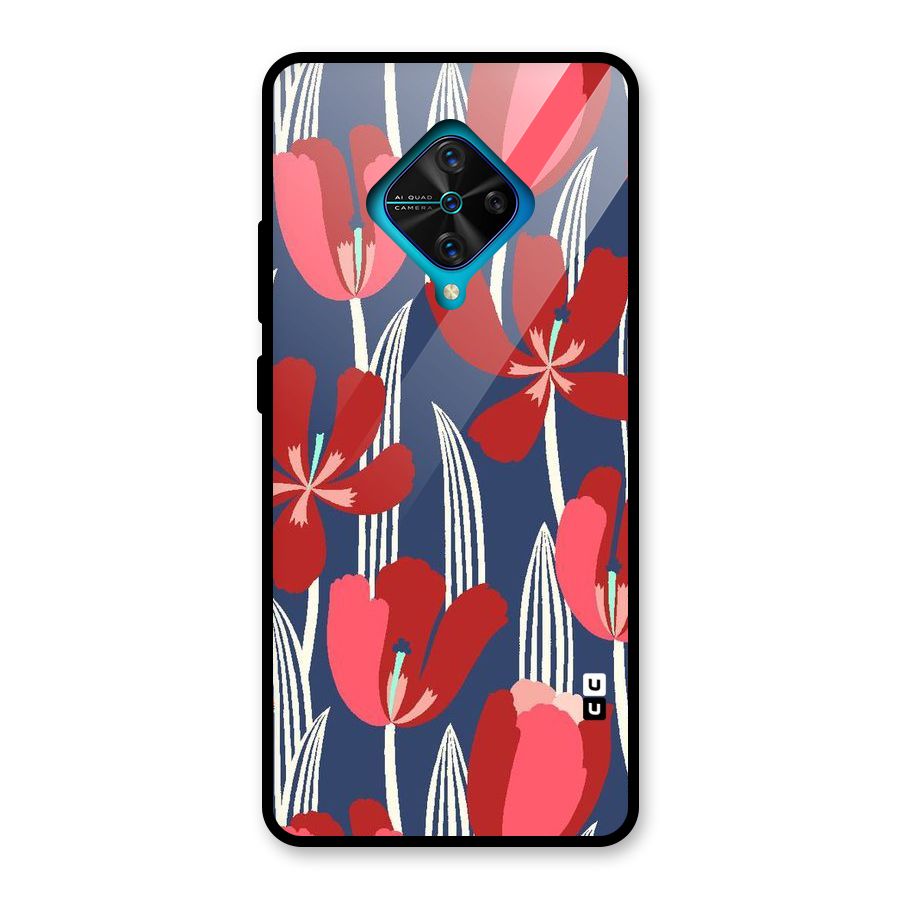Artistic Tulips Glass Back Case for Vivo S1 Pro