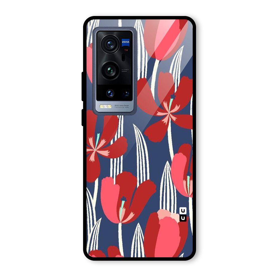 Artistic Tulips Glass Back Case for Vivo X60 Pro Plus
