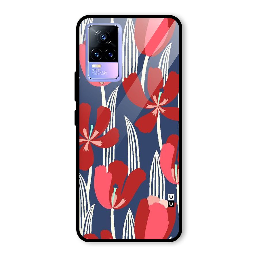 Artistic Tulips Glass Back Case for Vivo Y73