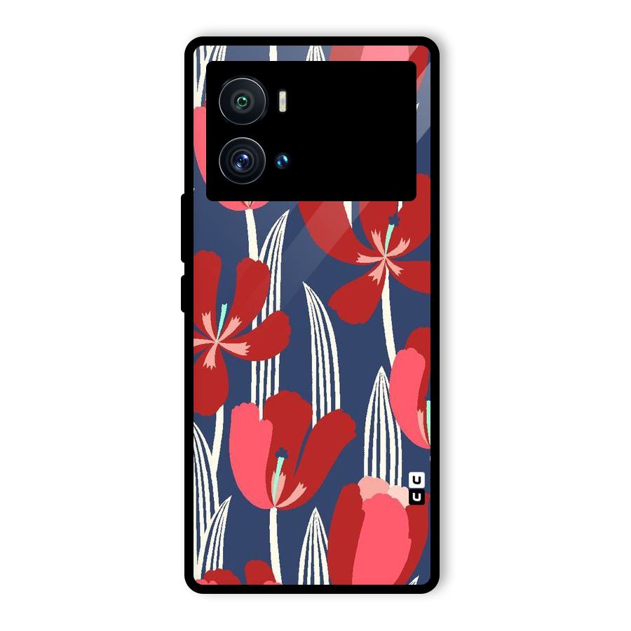 Artistic Tulips Glass Back Case for Vivo iQOO 9 Pro