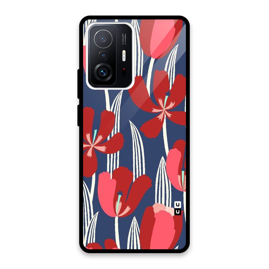 Artistic Tulips Glass Back Case for Xiaomi 11T Pro