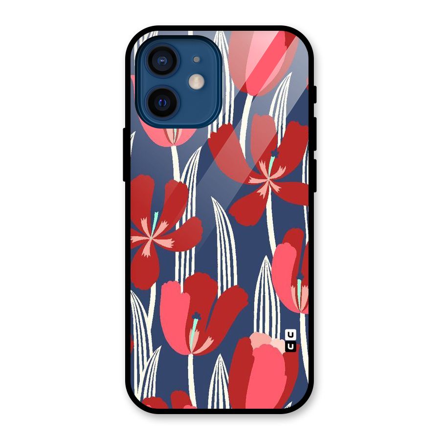 Artistic Tulips Glass Back Case for iPhone 12 Mini