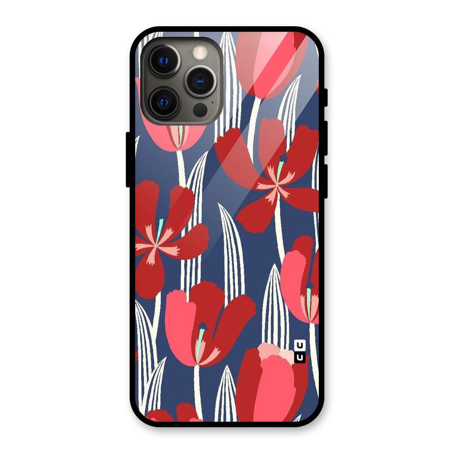 Artistic Tulips Glass Back Case for iPhone 12 Pro Max
