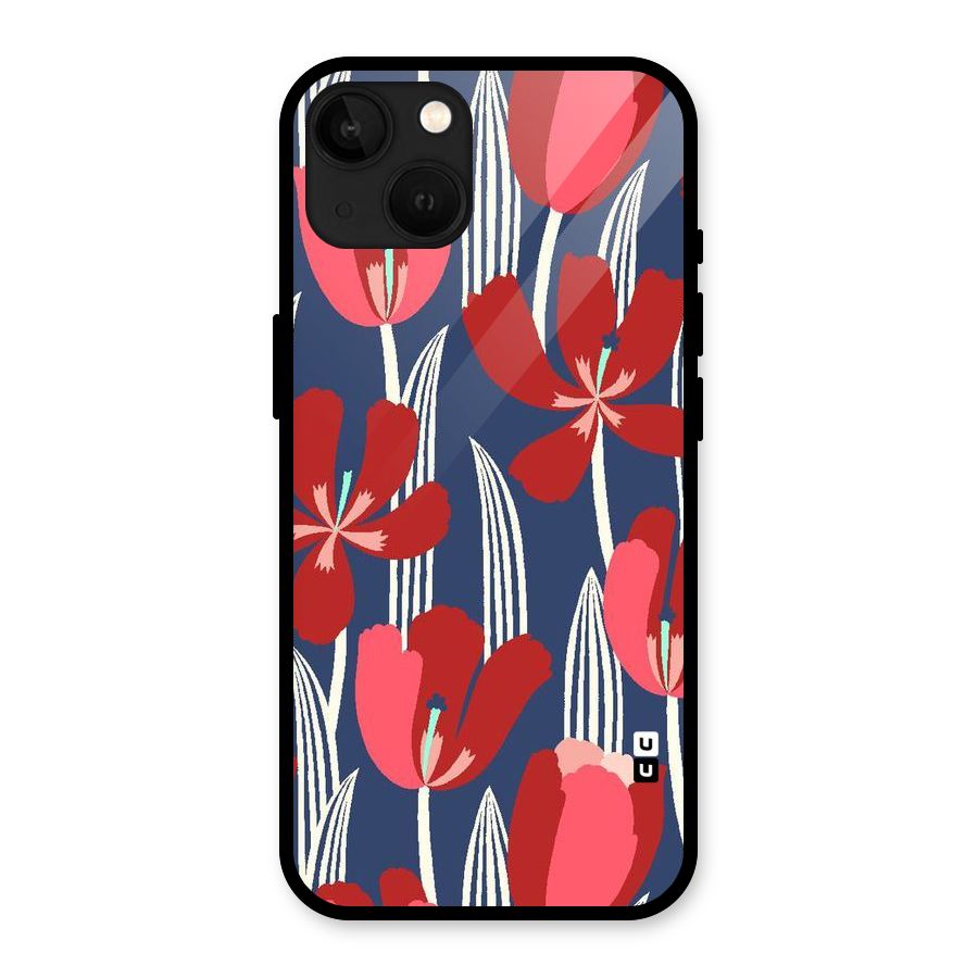Artistic Tulips Glass Back Case for iPhone 13