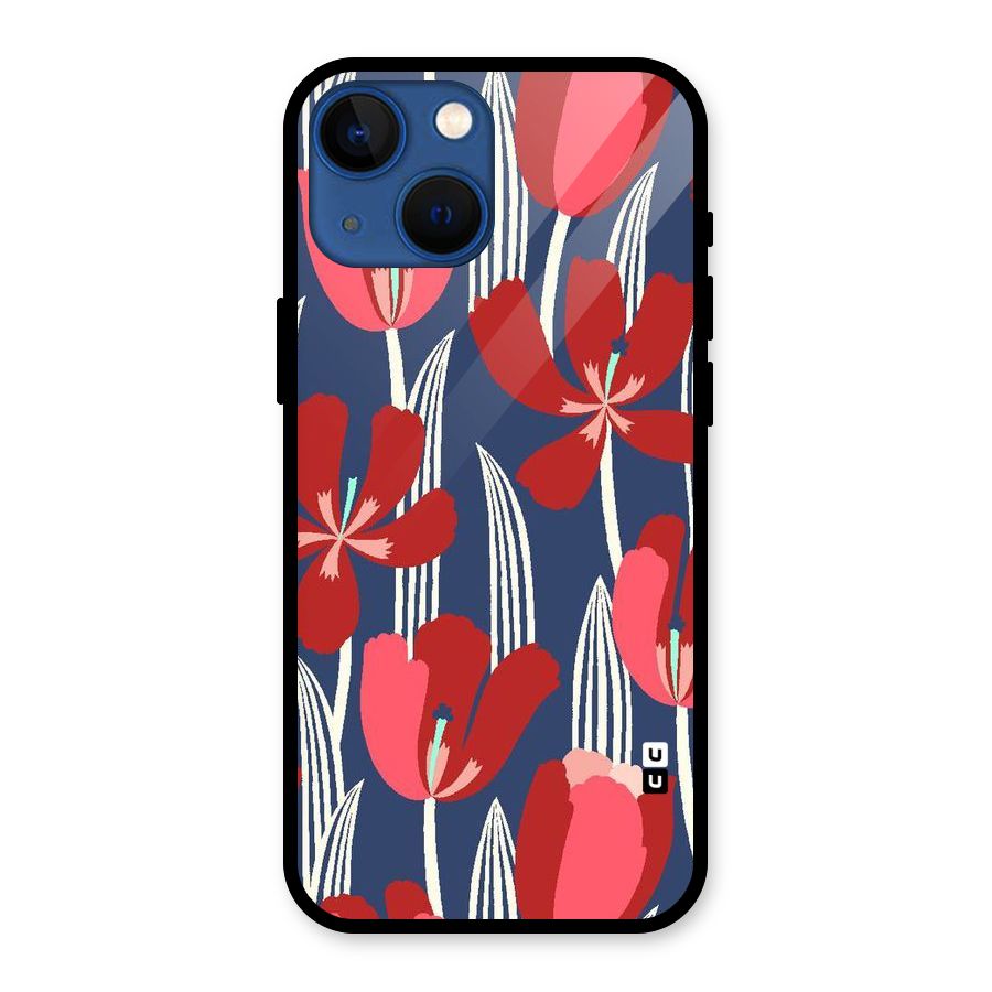 Artistic Tulips Glass Back Case for iPhone 13 Mini