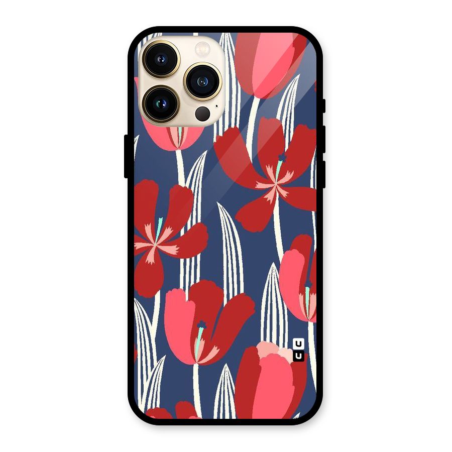 Artistic Tulips Glass Back Case for iPhone 13 Pro Max