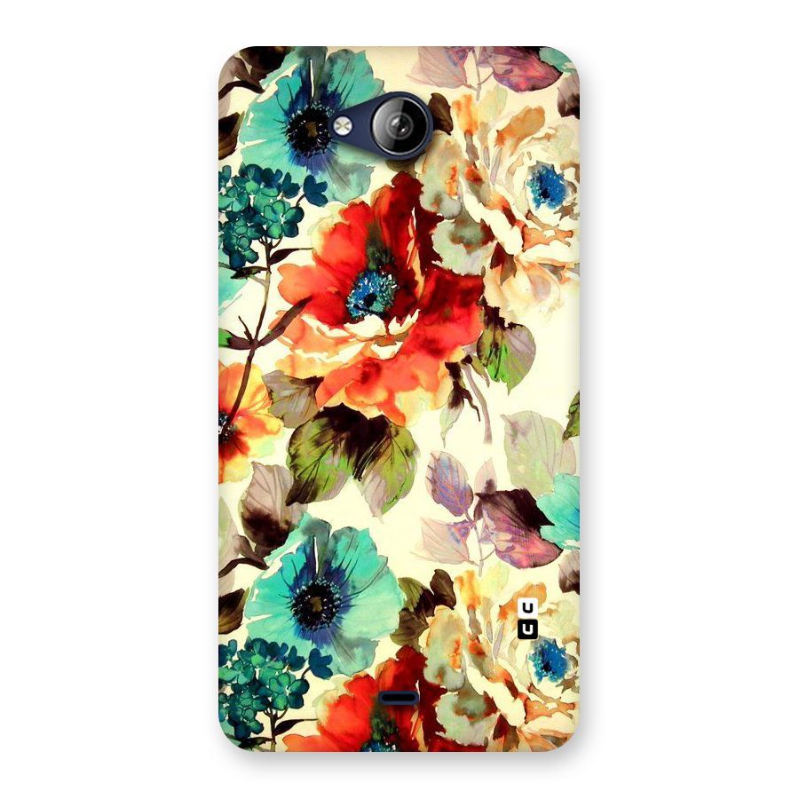 Artsy Bloom Flower Back Case for Canvas Play Q355