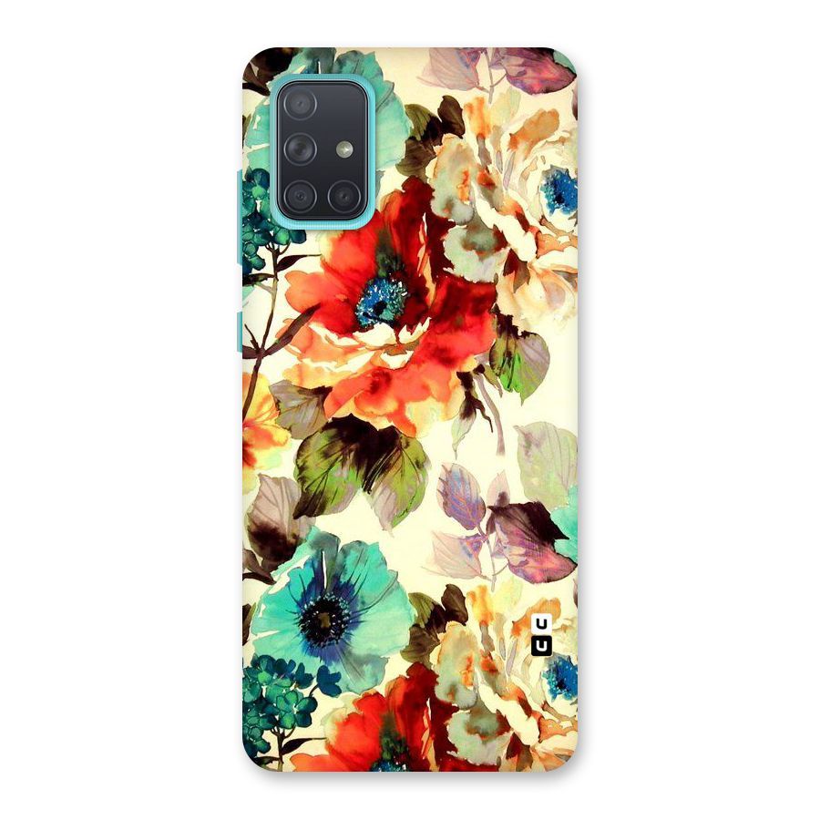 Artsy Bloom Flower Back Case for Galaxy A71