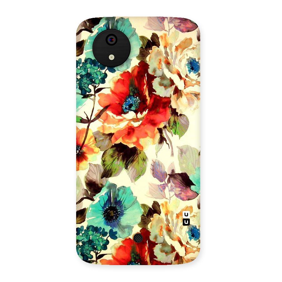 Artsy Bloom Flower Back Case for Micromax Canvas A1