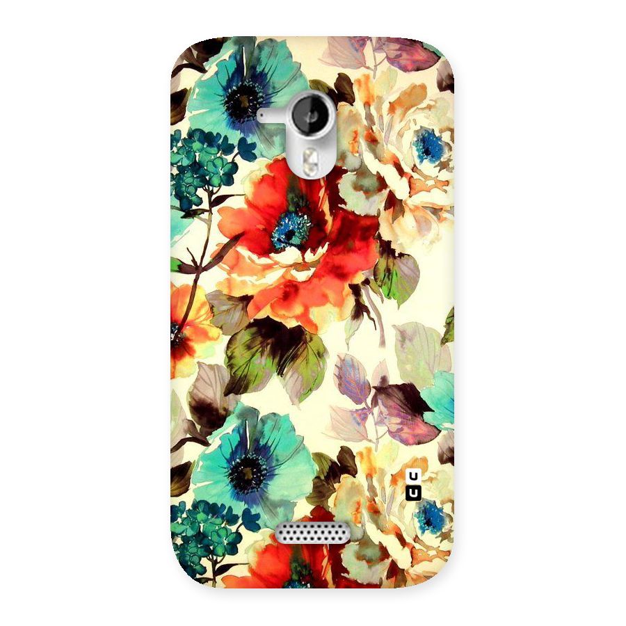Artsy Bloom Flower Back Case for Micromax Canvas HD A116
