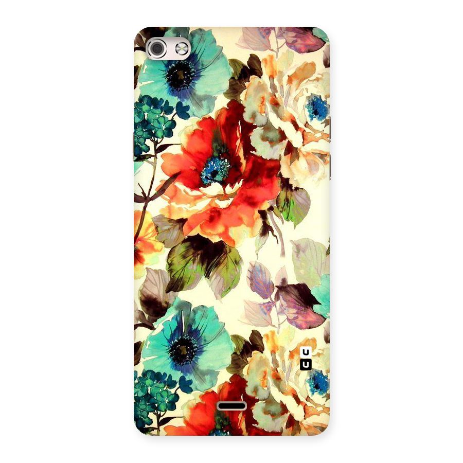 Artsy Bloom Flower Back Case for Micromax Canvas Silver 5