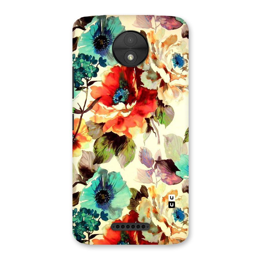 Artsy Bloom Flower Back Case for Moto C