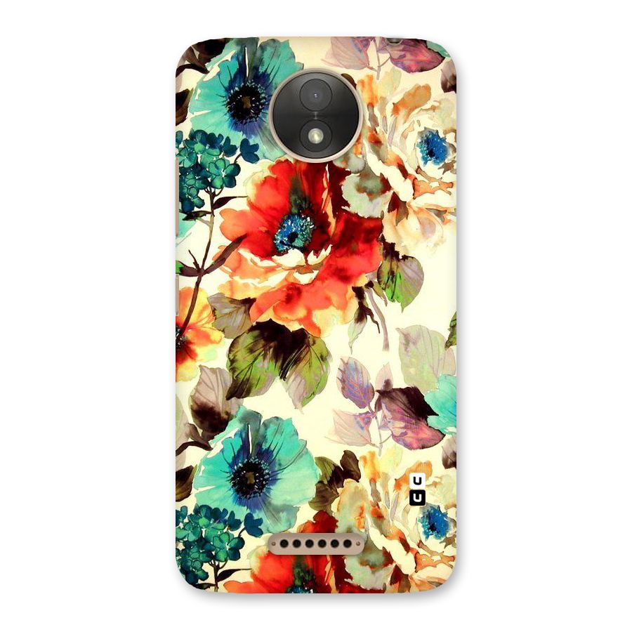 Artsy Bloom Flower Back Case for Moto C Plus
