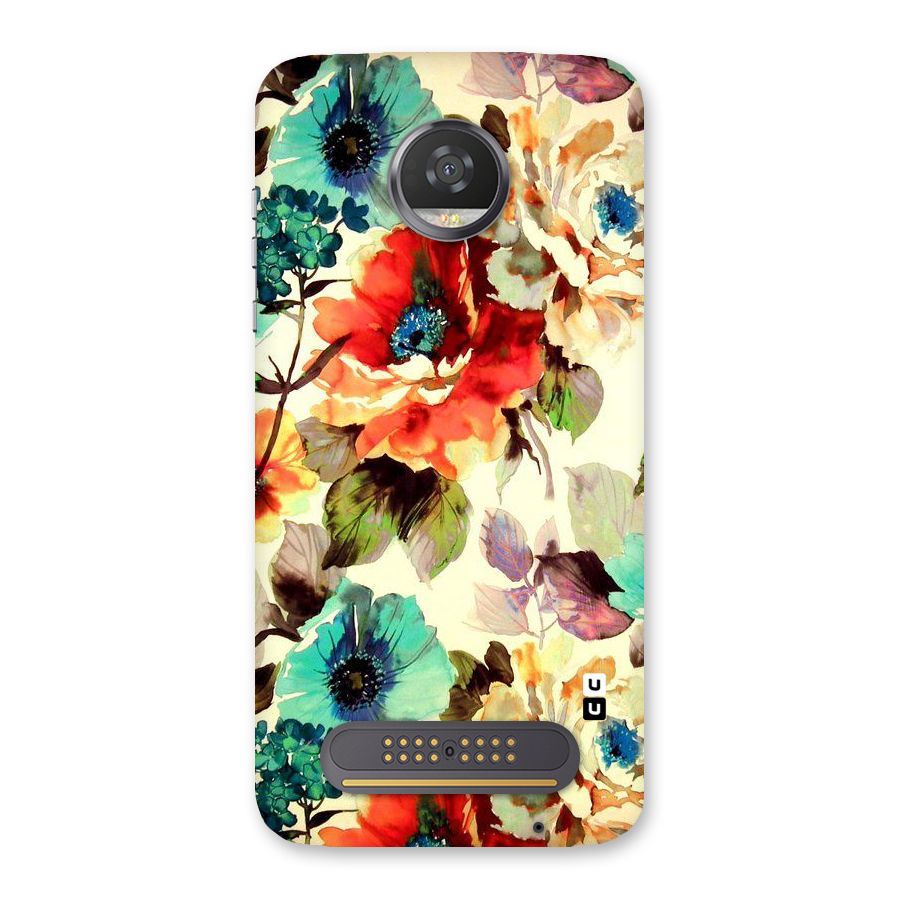 Artsy Bloom Flower Back Case for Moto Z2 Play
