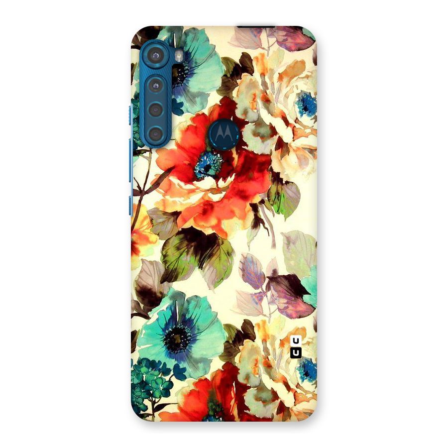 Artsy Bloom Flower Back Case for Motorola One Fusion Plus