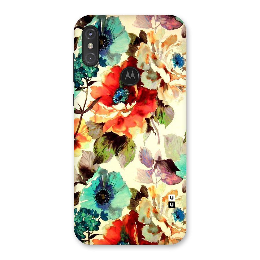 Artsy Bloom Flower Back Case for Motorola One Power