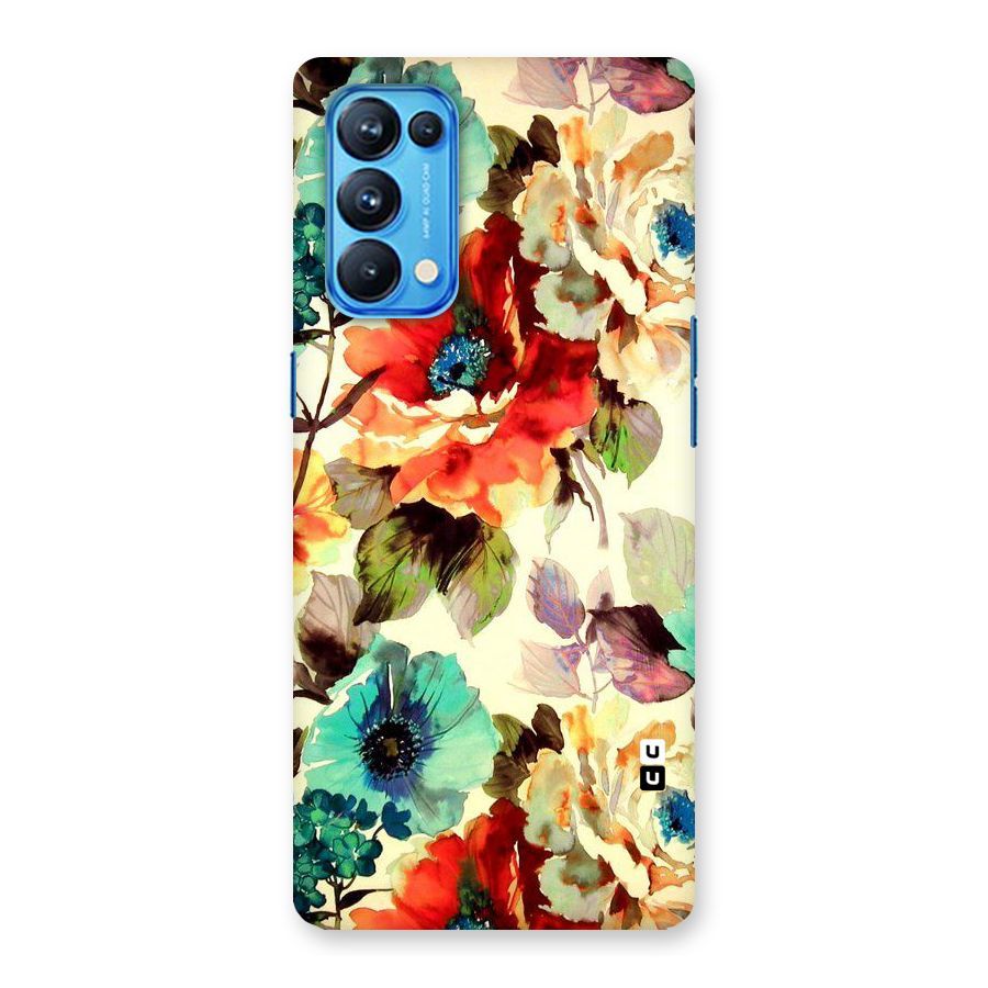 Artsy Bloom Flower Back Case for Oppo Reno5 Pro 5G