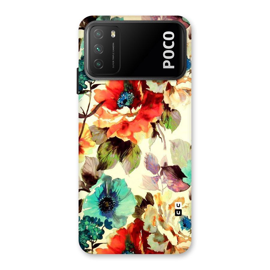 Artsy Bloom Flower Back Case for Poco M3