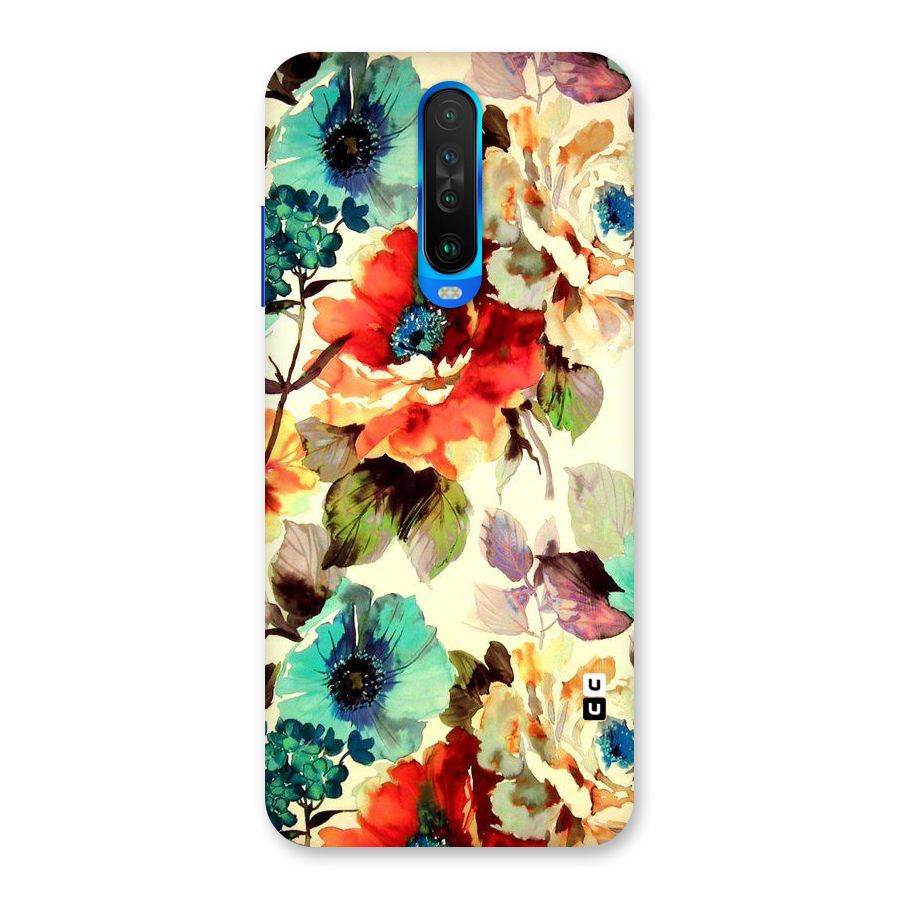 Artsy Bloom Flower Back Case for Poco X2