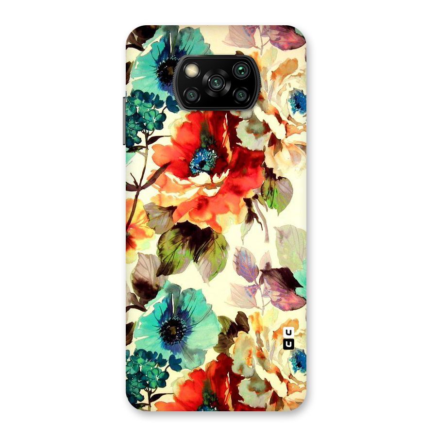 Artsy Bloom Flower Back Case for Poco X3