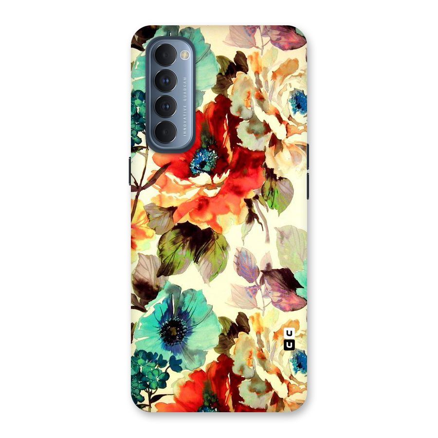 Artsy Bloom Flower Back Case for Reno4 Pro
