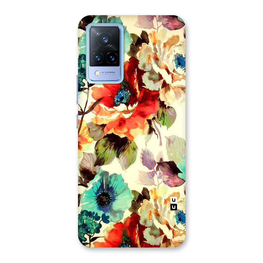 Artsy Bloom Flower Back Case for Vivo V21 5G