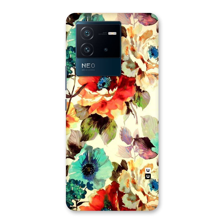 Artsy Bloom Flower Back Case for Vivo iQOO Neo 6 5G