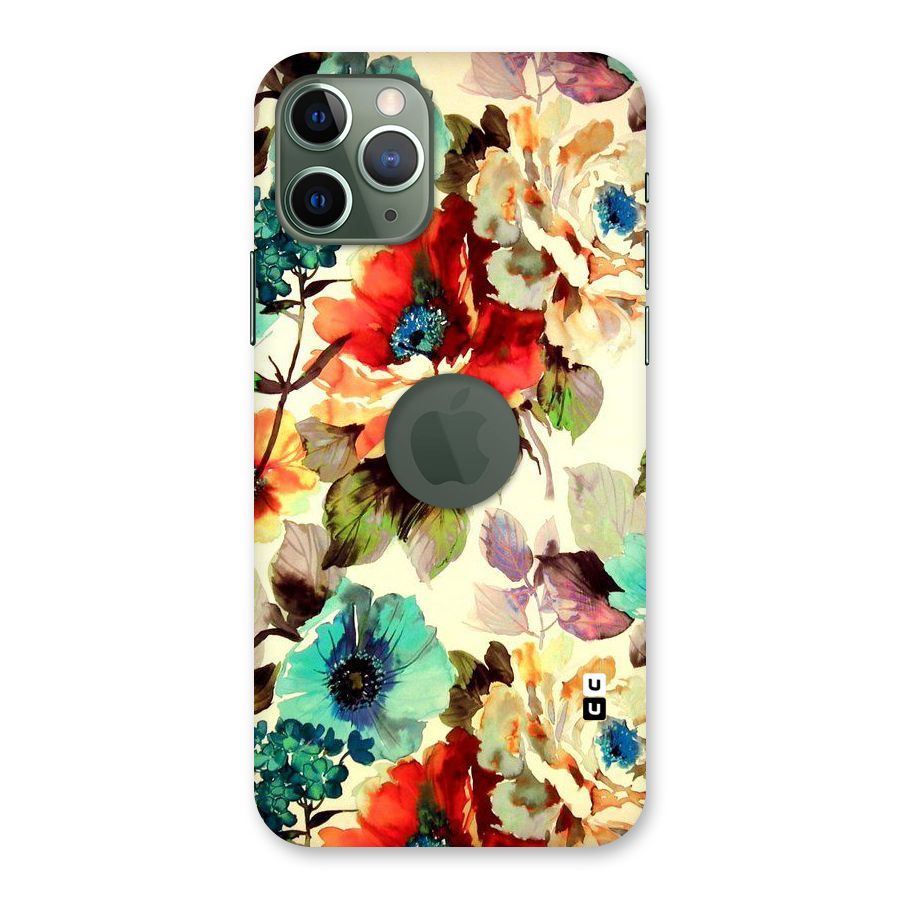 Artsy Bloom Flower Back Case for iPhone 11 Pro Logo  Cut