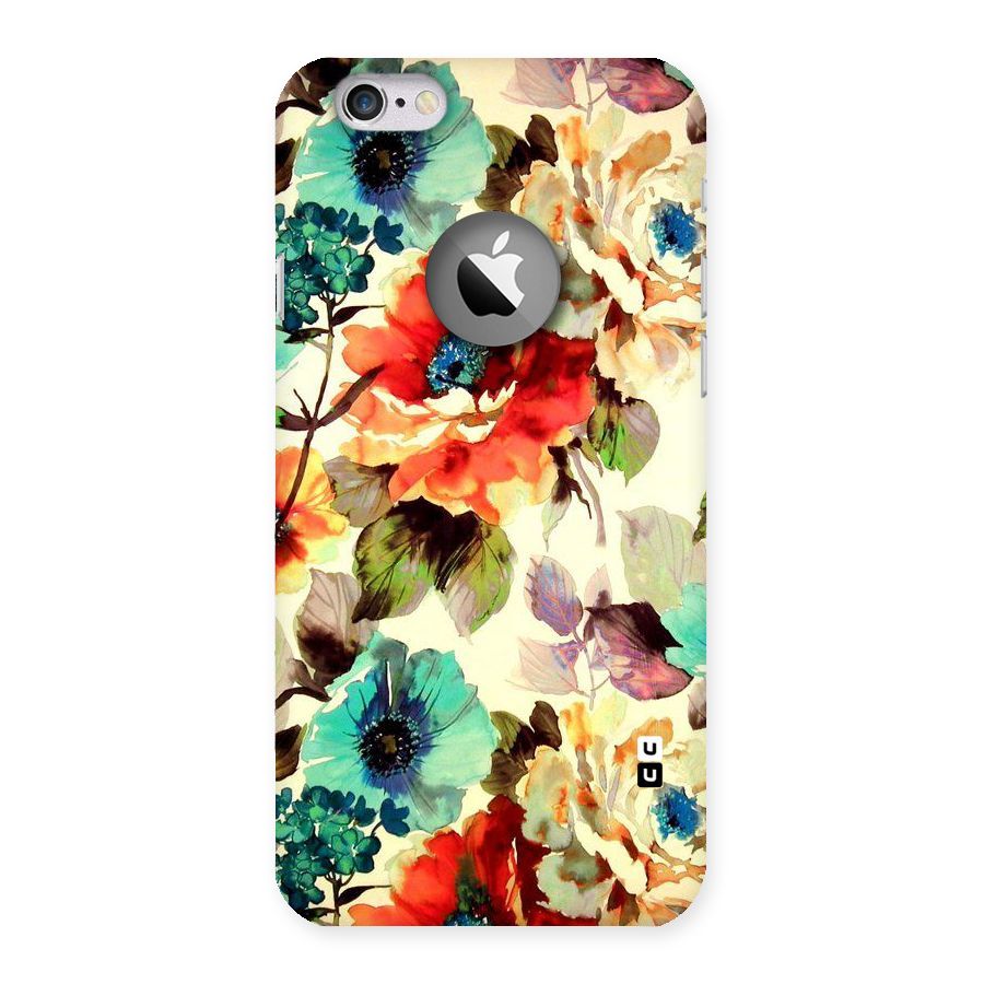 Artsy Bloom Flower Back Case for iPhone 6 Logo Cut