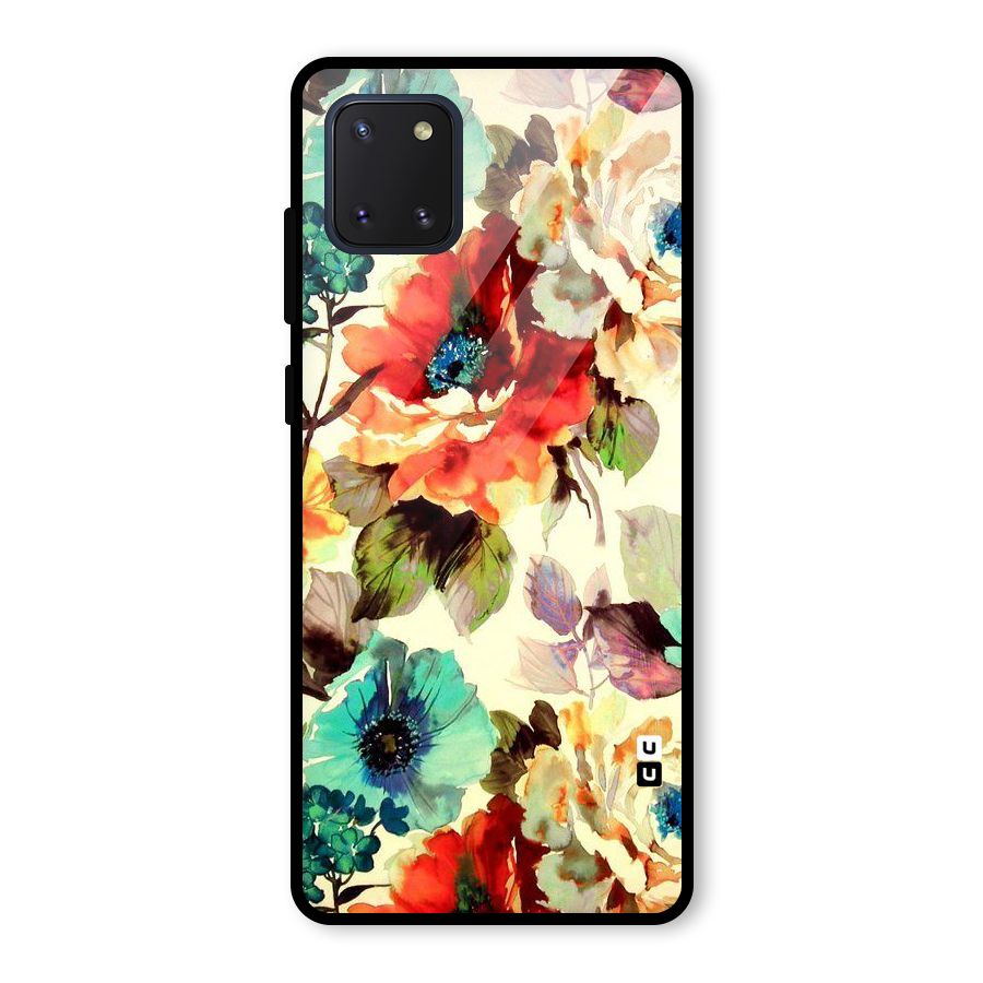 Artsy Bloom Flower Glass Back Case for Galaxy Note 10 Lite