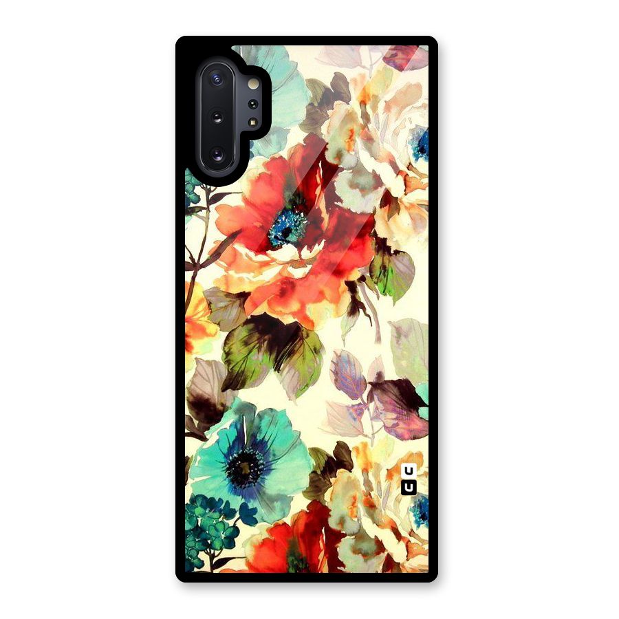Artsy Bloom Flower Glass Back Case for Galaxy Note 10 Plus