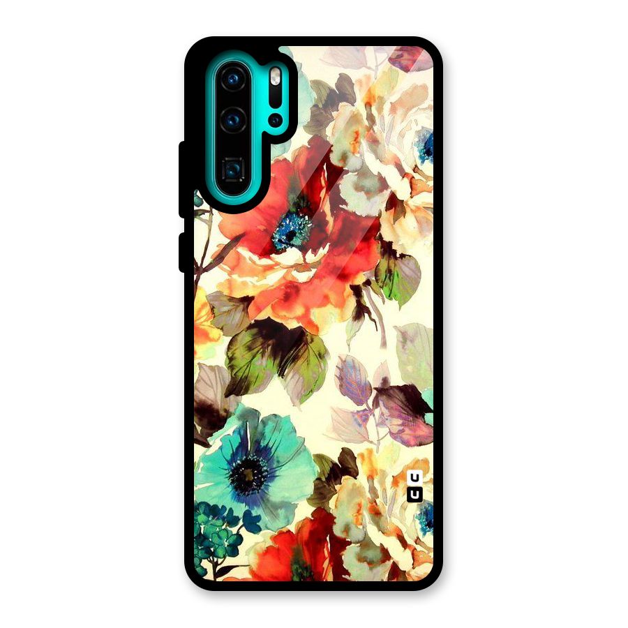 Artsy Bloom Flower Glass Back Case for Huawei P30 Pro