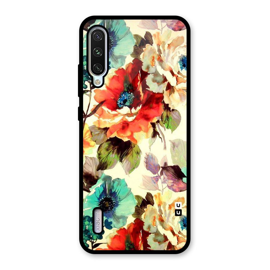 Artsy Bloom Flower Glass Back Case for Mi A3